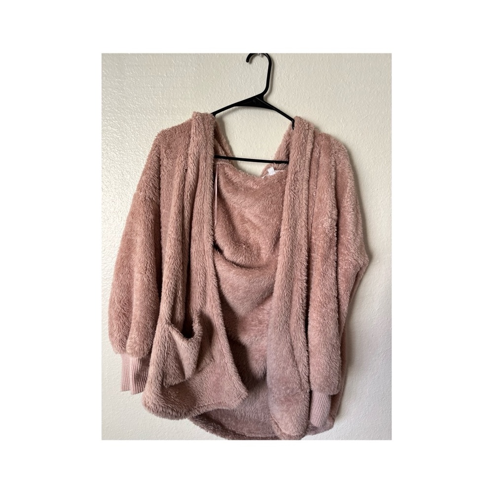 Pink fuzzy jacket from TJ Maxx